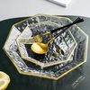 Scandinavian Irregular Western Food Plate Phnom Penh Crystal Casual High-Looking Glass Plate Tray Polygonal Fruit Plate Dried Fruit Plate
