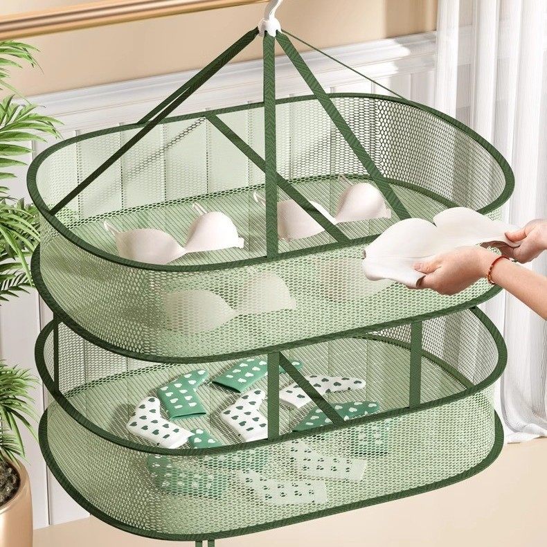 Multifunctional Clothesline for Drying Socks, Clothes Drying Basket, Flat Fabric Windproof and Anti-Deformation Clothes Drying Net, Factory Wholesale