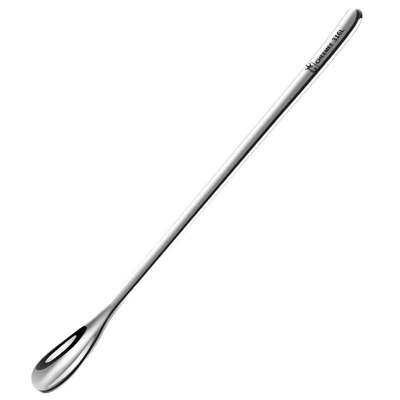 316L Stainless Steel Mixing Spoon Household Milk Powder Spoon Baby Mixing Stick Coffee Spoon Bar Long Handle Mixing Spoon Dessert