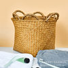Japanese Style Rattan Woven Dirty Clothes Basket Storage Frame Nordic Household Simple Dirty Clothes Basket Dirty Clothes Basket Toy Storage Basket Laundry Basket