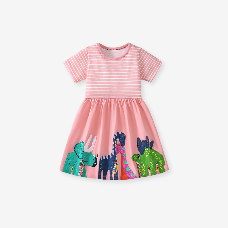 Factory Direct Supply New Girls' Dress, Summer Kids' Dress, Cartoon Kids' Dress