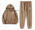 Khaki hooded jogger set