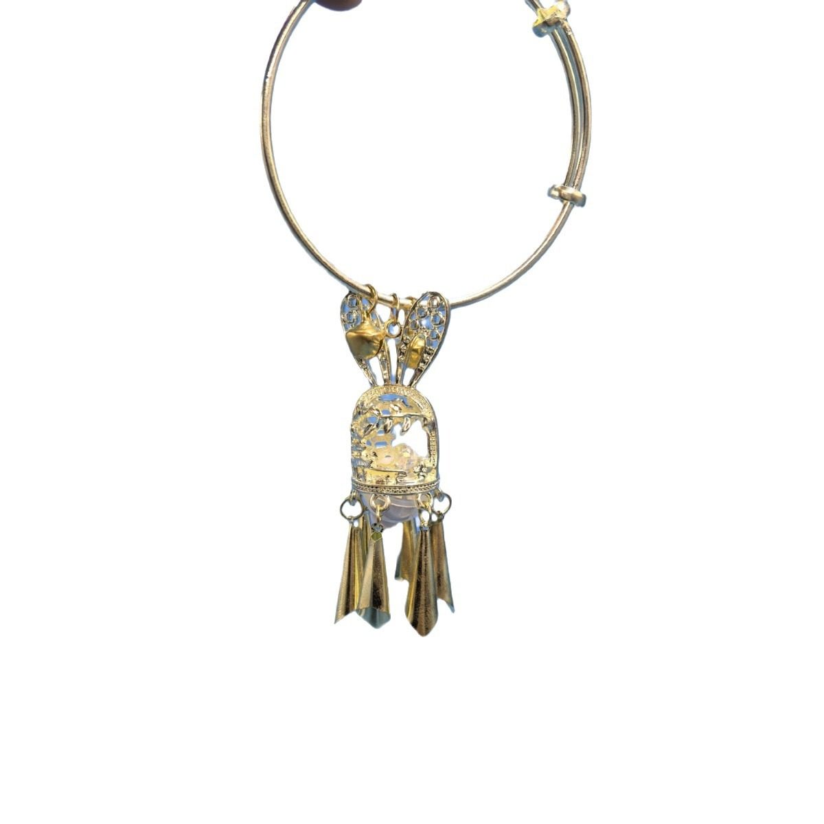 Mid-Autumn Festival Luminous Bracelet Girl's Antique Palace Bell Jewelry Alloy Hanfu Bracelet High-end Bracelet Stall