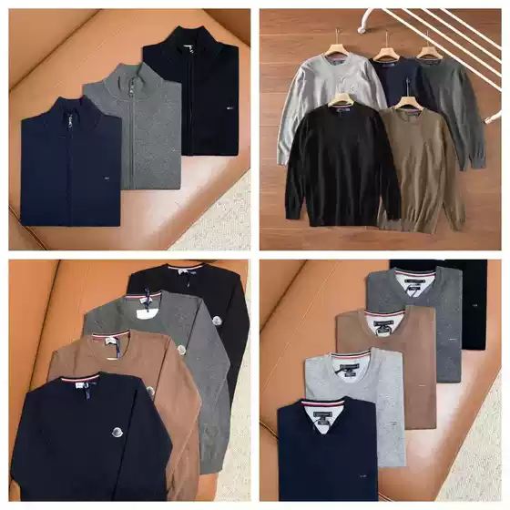 High-Quality Embroidered Stand-Collar Half-Zip Knit Sweater with Short Sleeves, Loose Fit, Couple Style, Size 26