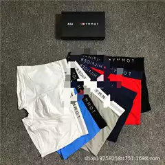 Boxers Foreign Trade Cotton Men's Boxer Briefs Breathable Trendy Boxer Briefs Cotton Tommy Men's Boxer Briefs Boxed
