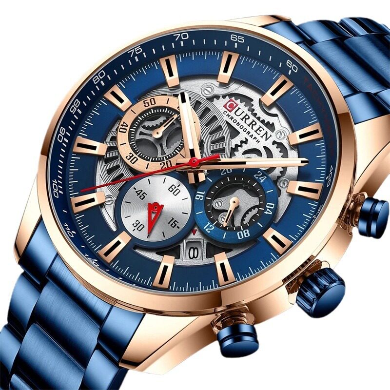 Curren Carreen Men's Business Steel Band Watch Quartz Calendar Six-pin Multifunctional Men's Watch 8391watch