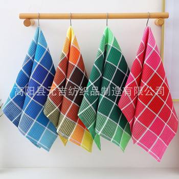 Factory Direct Delivery Temu Shein Daily Necessities Popular Polyester-Cotton Waffle Kitchen Household Multi-Functional Dish Towel