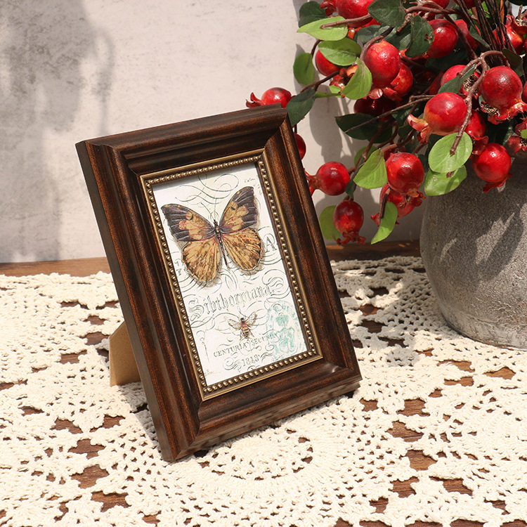 Texture painting frame photo frame wall retro European 8 inch 6 10 12 inch creative American frame oil painting frame