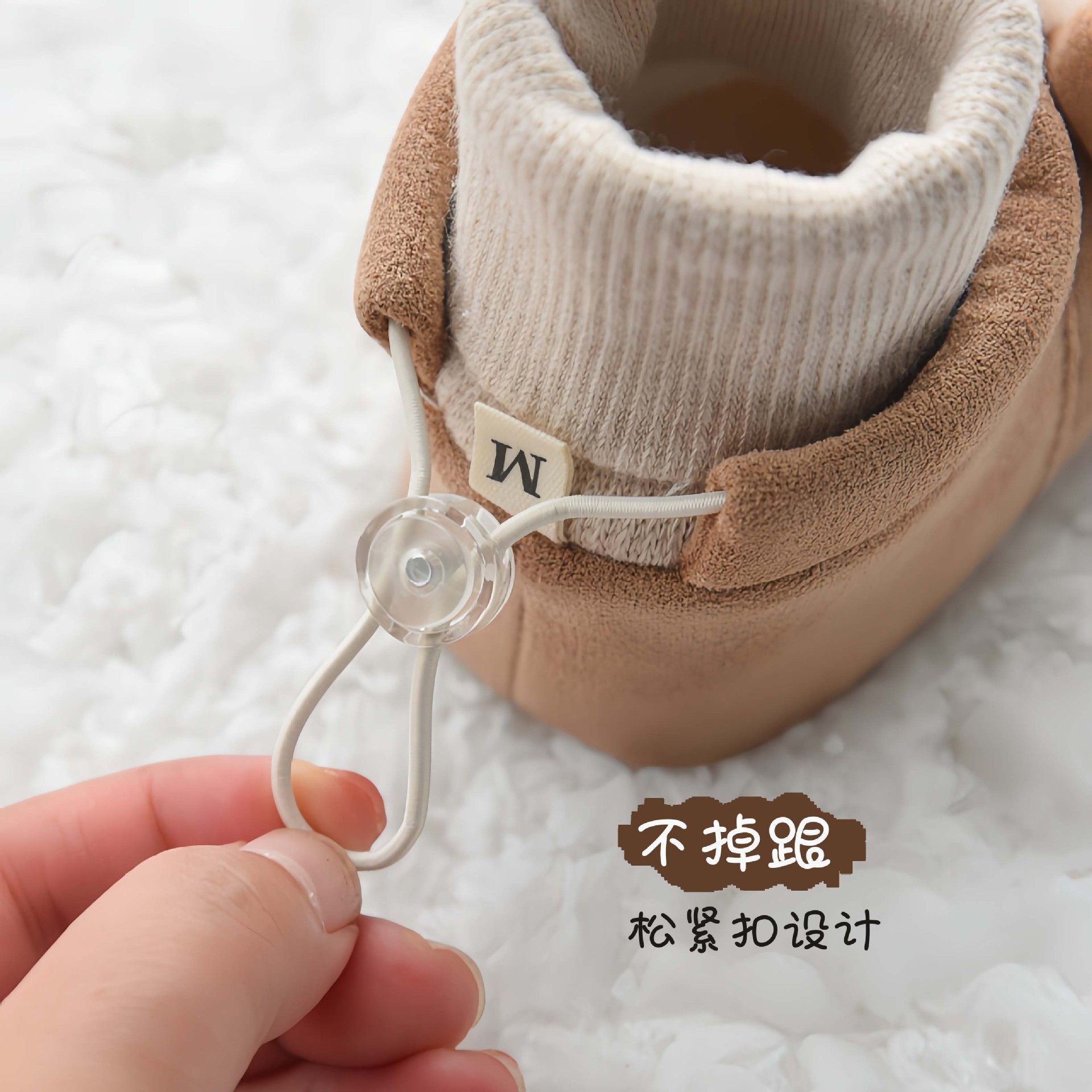 Autumn and Winter Newborn Baby 0-1 Years Old Thickeneded Warm Cartoon Baby Shoes and Socks Integrated Soft-Soled Cotton Shoes for Male and Female Babies