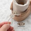 Autumn and Winter Newborn Baby 0-1 Years Old Thickeneded Warm Cartoon Baby Shoes and Socks Integrated Soft-Soled Cotton Shoes for Male and Female Babies