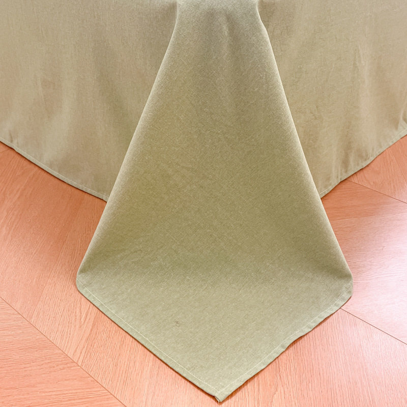 Autumn and winter thickened cotton sanding four-piece set student dormitory small fresh cotton bed hat three-piece set warm quilt cover