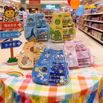 Cross-Border Styling Small Gifts, Kidsren's Birthday Souvenirs, Small Prizes for the Whole Class to Share, Cartoon Animation Stationery Set