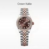 Женские часы Crown kallie-Classic Log серии Inter-gold Mocha Coffee Commuter с автоподзаводом ck8165
