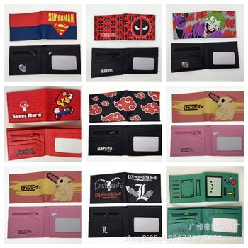 Chainsaw Man Death Note Mario Huo Shadow Superhero Perimeter PVC 20% Fold Wallet Wallet Card Bag