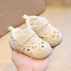 One-Year-Old Baby Girl's Cotton Shoes 6-12 Months Girls' Shoes Autumn and Winter Infant Toddler Shoes Soft Sole Key Shoes Warm