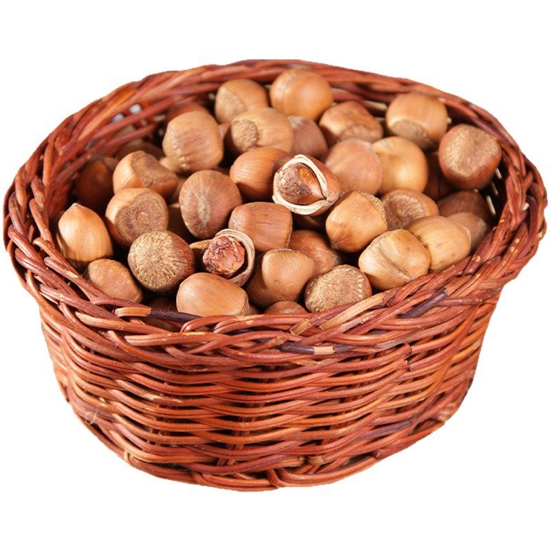 Hazelnuts, a Specialty of Northeast China, Fresh Wild Roasted Hazelnuts with Open Shells, Original Flavor, No Additives, Nut Snacks, Roasted Dried Fruits