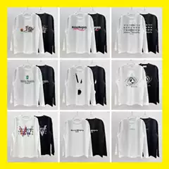 Xiaohongshu Star's Same Style 300g Pure Cotton Long-Sleeved Bottoming T-Shirt