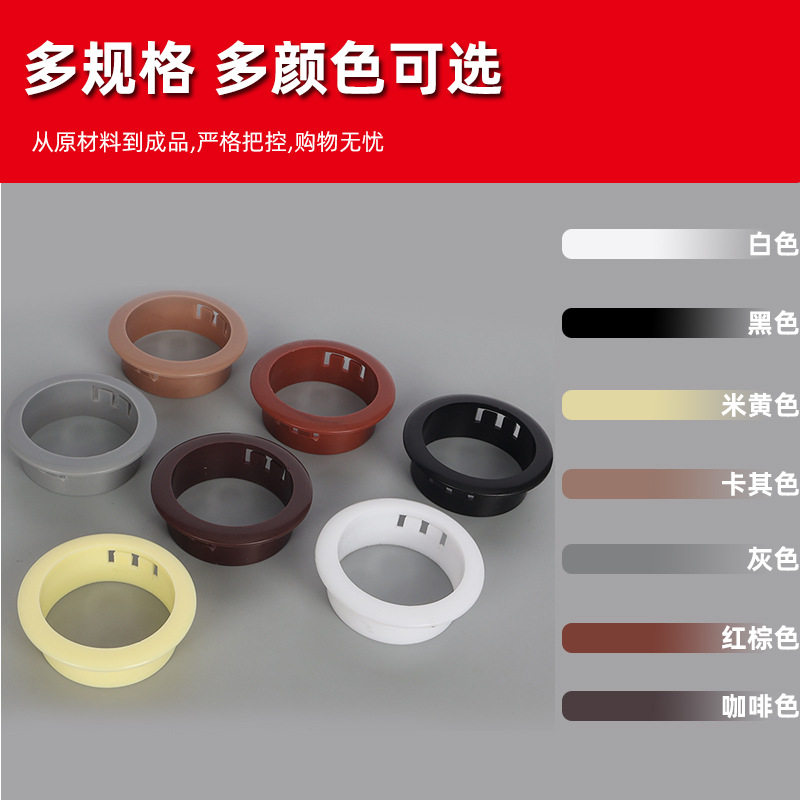 Desktop Hole Threading Coil Opening Cover Conference Table Threading Decorative Ring Computer Desk Decorative Cover Threading Hole