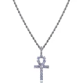 Silver (with 24inch twist chain) ankh cross