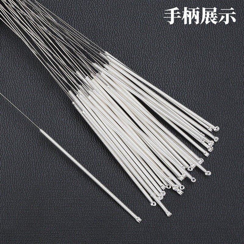 Silver Needle Peacock Hair Blue Pieces Technician Ear Pickup Tools Phoenix Hair Peacock Feather Ear Hair Hair