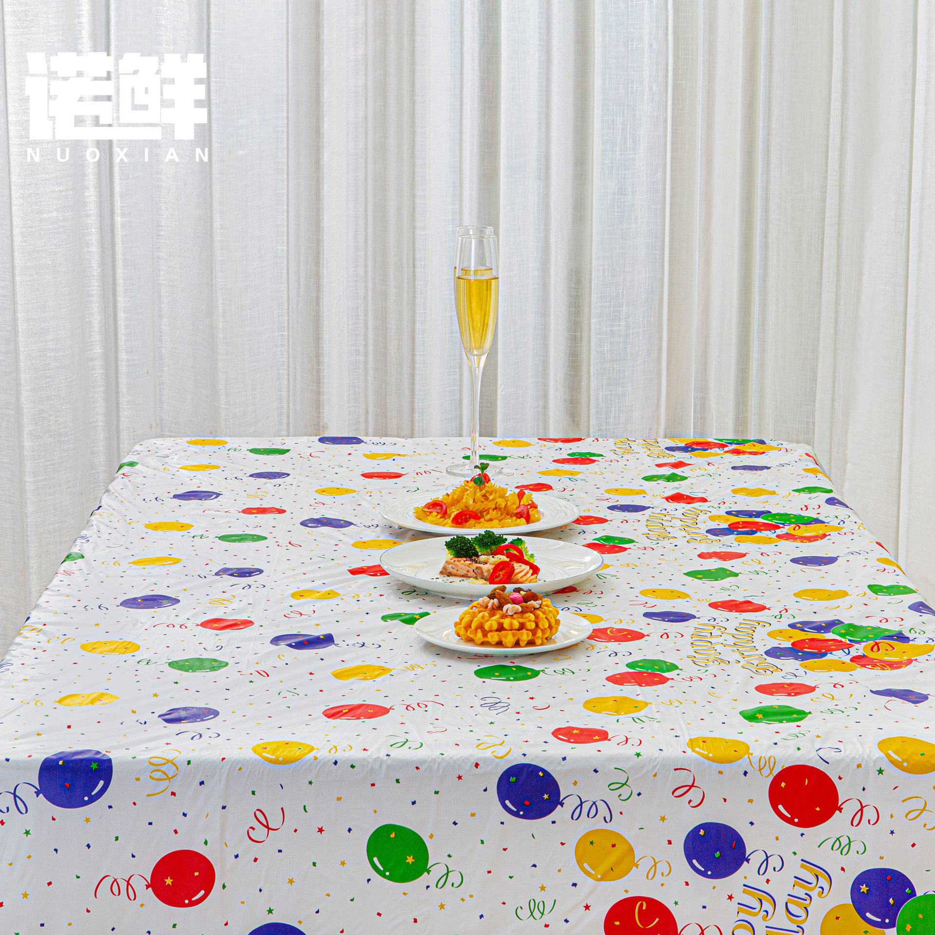 Disposable Plastic Tablecloth Thickened Food Grade PE Square Tablecloth Long Round Table Household Dinner Convenient Banquet Catering