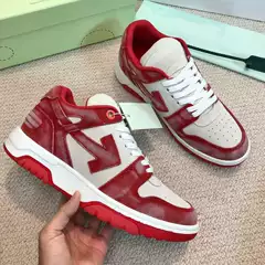 European station OFF fashion brand new couple board shoes genuine leather distressed casual shoes women's low-top platform Panda sneaker