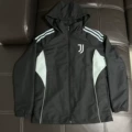 4-2627 thin hooded windbreaker juventus black
