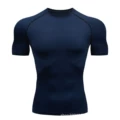 J08 navy blue black thread short sleeves