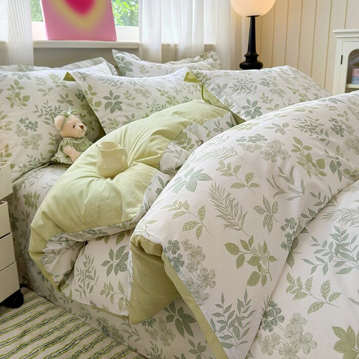 【100%両面ピュアコットン】ロック庄園 - グリーン