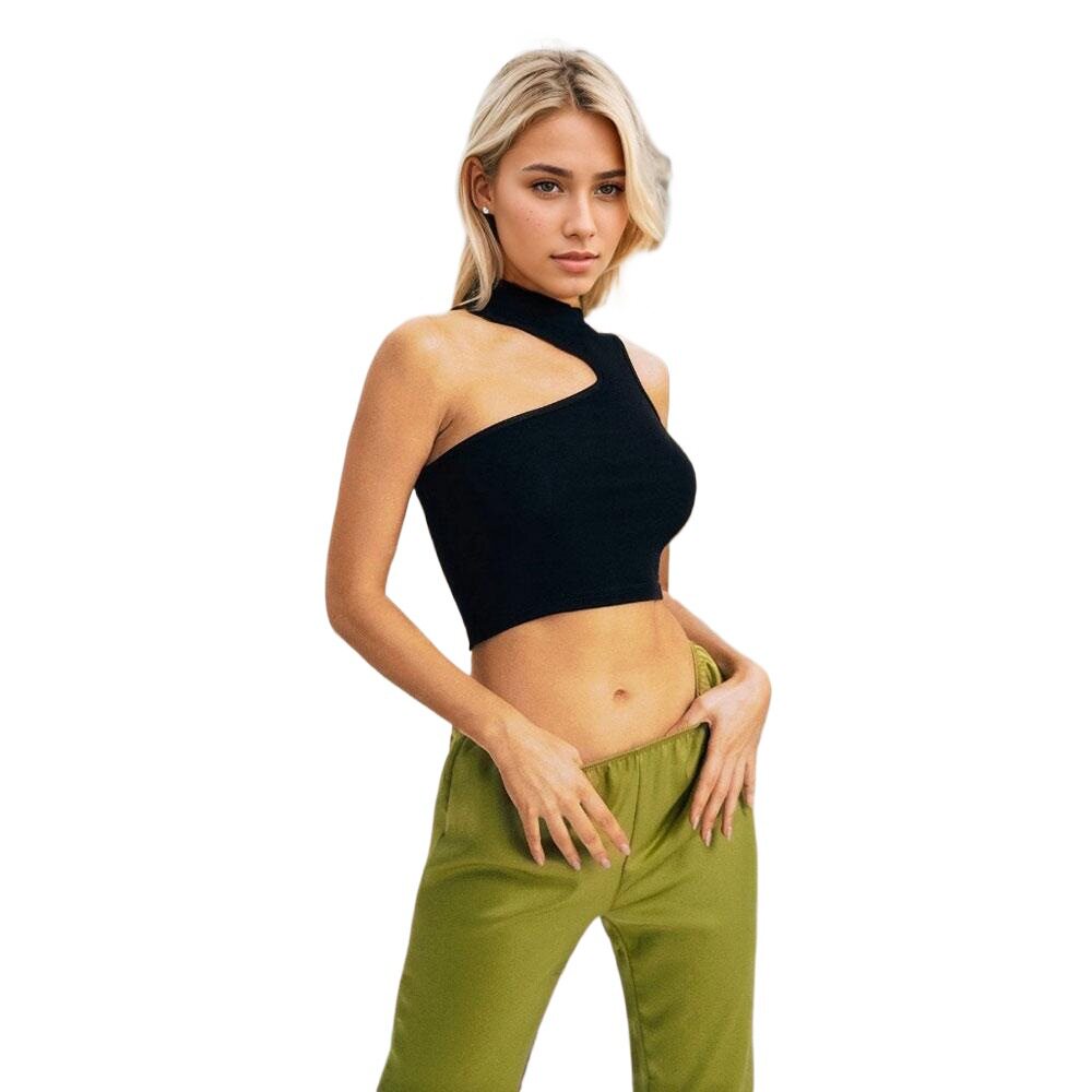 Womens Sleeveless Fashion Top Trendy Irregular Design Street Style Spring Summer Wholesale Available