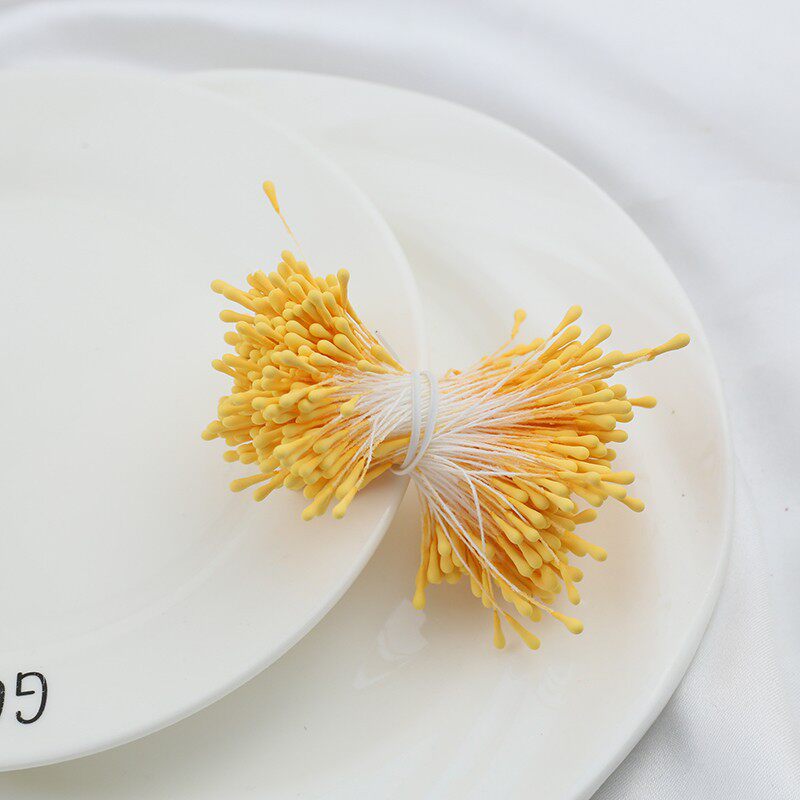 韩版手工2mm哑光圆火柴头花心花蕊DIY头饰发饰高仿真花蕊材料批发