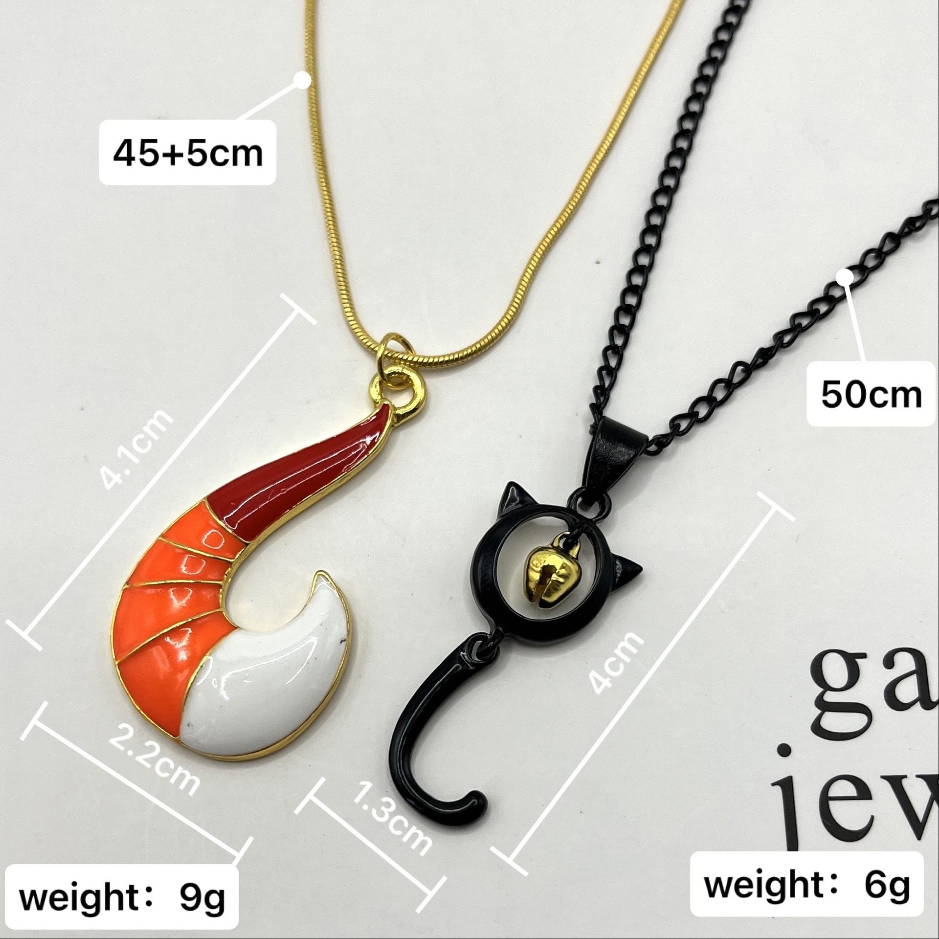 Suxin Cross-Border European and American Hot-Selling Ocean Romance Fox Tail Necklace Creative Niche Snake Chain Clavicle Chain Wholesale