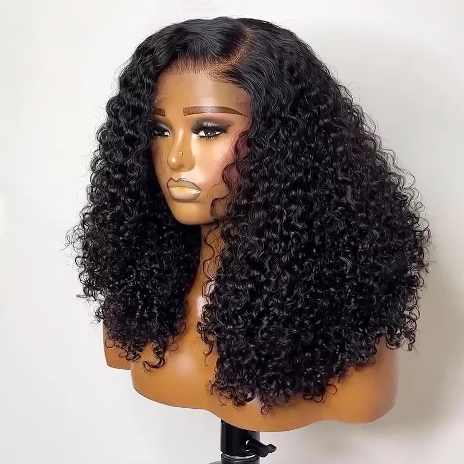 12A Double Drawn Human hair pixie curly Wig 300% density glue-free human hair