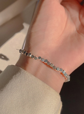 碎银几两手链女2025年新款个性百搭时尚手饰品冷淡风网红简约手环