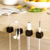 Magnetic suction data cable desktop charging cable Winder storage holder cable clip punch-free cable organizer