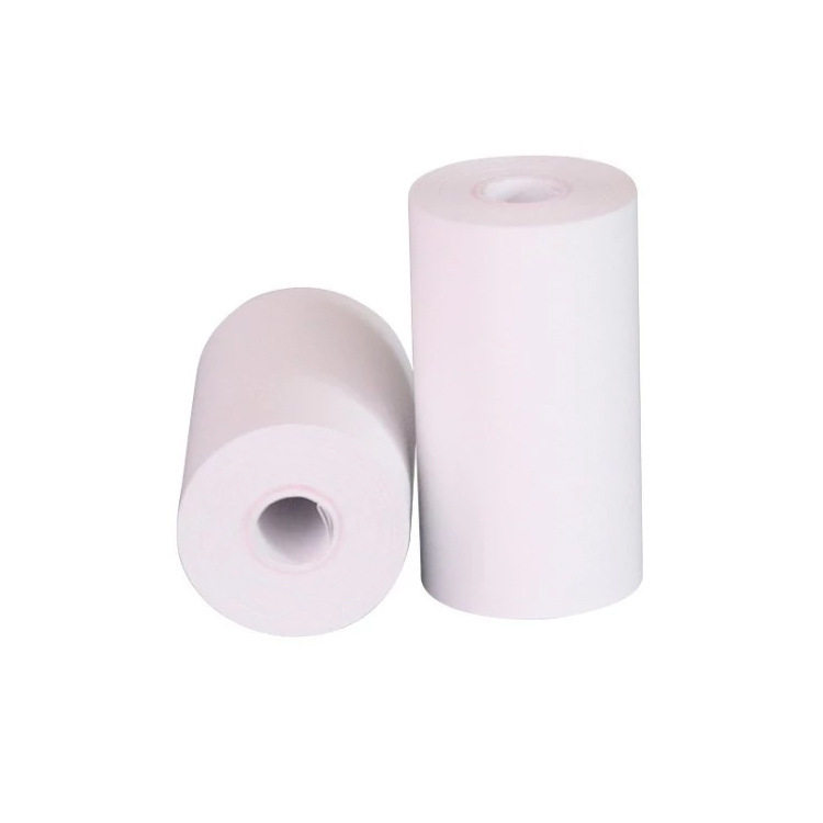Wrong question printer adhesive printing paper 57X25 die-free supermarket take-out receipt paper can be pasted with label paper