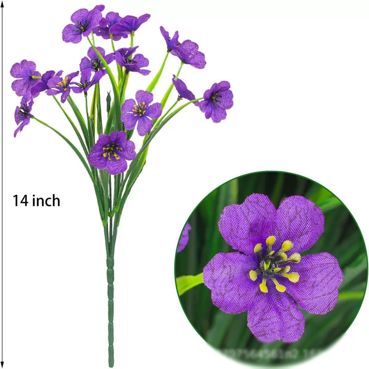 跨境代发 婚庆装饰仿真紫罗兰假花 路引插花 人造绿植塑料花艺摆