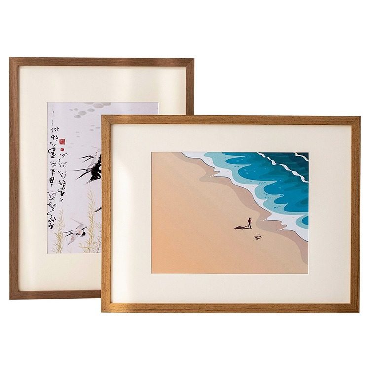 Solid wood picture frame mounting wall-mounted 4k8k watercolor texture painting sketch photo frame a3a4 wooden sketch puzzle frame 20