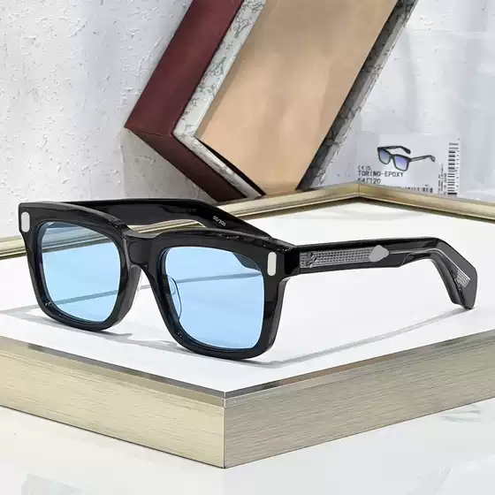 Torino Epoxy Designer Japanese-Style Handmade Hip-Hop Style Square Sunglasses Jm Vacation Beach Photo Sunglasses
