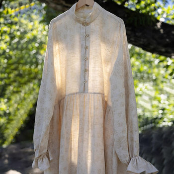 Dress, Autumn Long Style, New Chinese Style with Han Elements, Improved Long-Sleeved Dress, Everyday Autumn and Winter Inner Wear Long Dress C1031