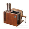 Wooden Kitchen Supplies Storage Rack Separated Kitchen Knife Draining Knife and Fork Spoon Chopsticks Holder Multifunctional Pot Cover Chopping Board Rack