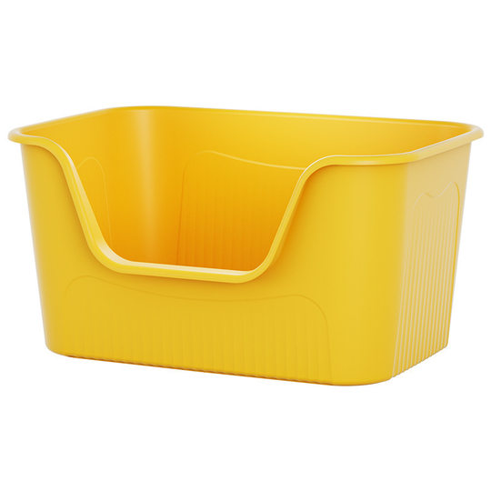 Pet Supplies Extra Large Open Splash-Proof Cat Toilet Extra Large Cat Litter Box Semi-Enclosed Cat Litter Box