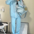 light blue suit