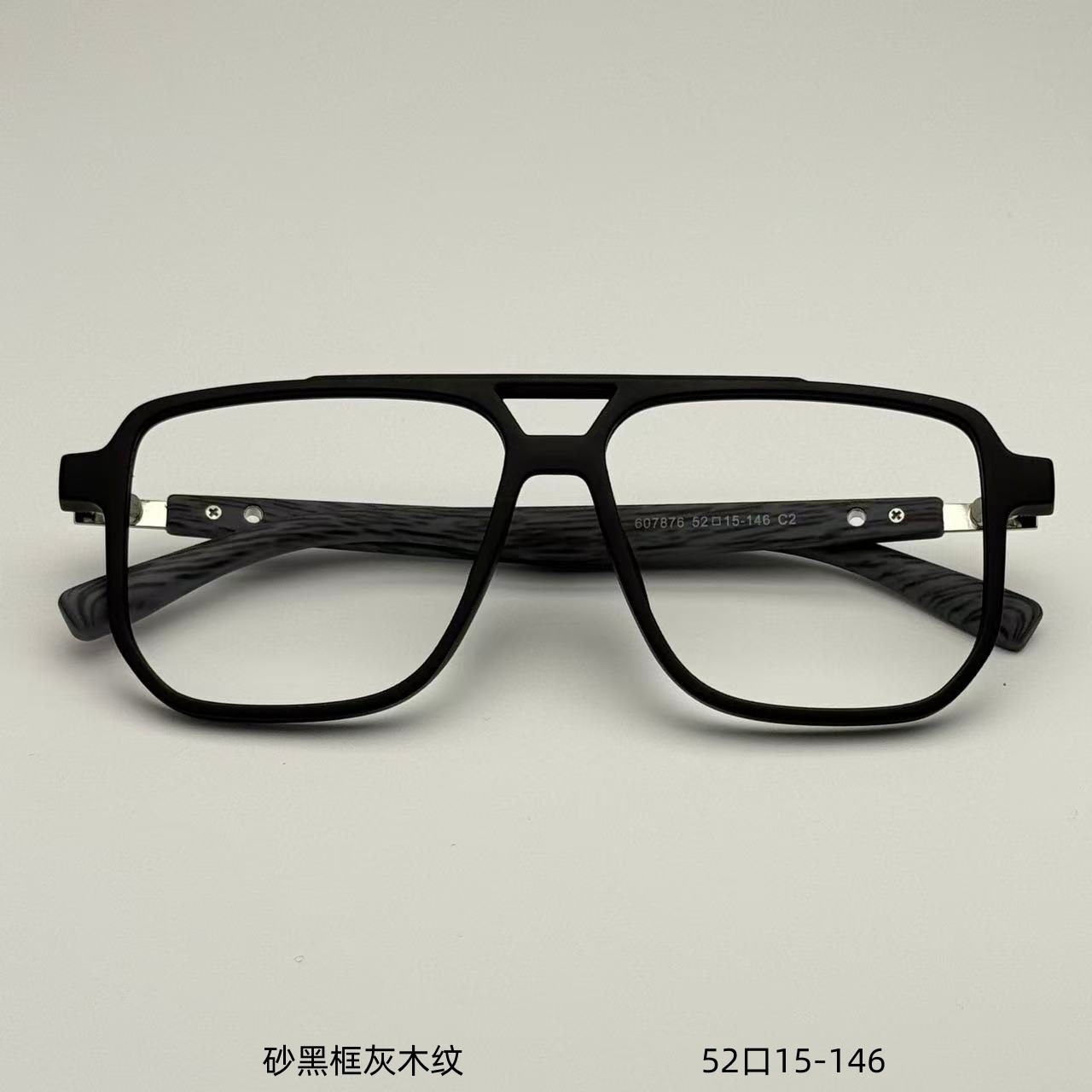 25 New Fashionable Double-Beam Wood Grain Tr Light Glasses Anti-Blue Light Computer Goggles for Men and Women with the Same Myopia Glasses Frame