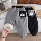 Детские хлопчатобумажные брюки plus cotton explosion, новый стиль 2025 года, зимние теплые детские плюс бархатные утепленные хлопчатобумажные брюки для мальчиков на зиму