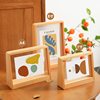 Acrylic Solid Wood Photo Frame Display Stand 8inch Beech Wood Picture Frame Creative Gift Ornament Walnut U-Shaped 67inch Photo Frame