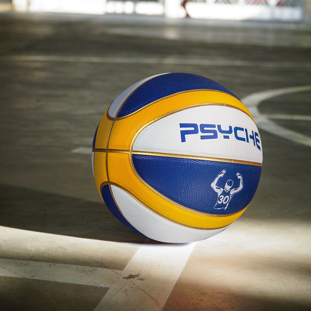 PSYCHE Basketball Curry 30 Adult Game 7 Primary School Students PU Basketball Indoor Training Leather Blue Ball Wholesale