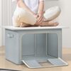 Solid Color Oxford Cloth Steel Frame Storage Box Clothes Storage Dormitory Moving Quilt Clothes Storage Box Home Storage