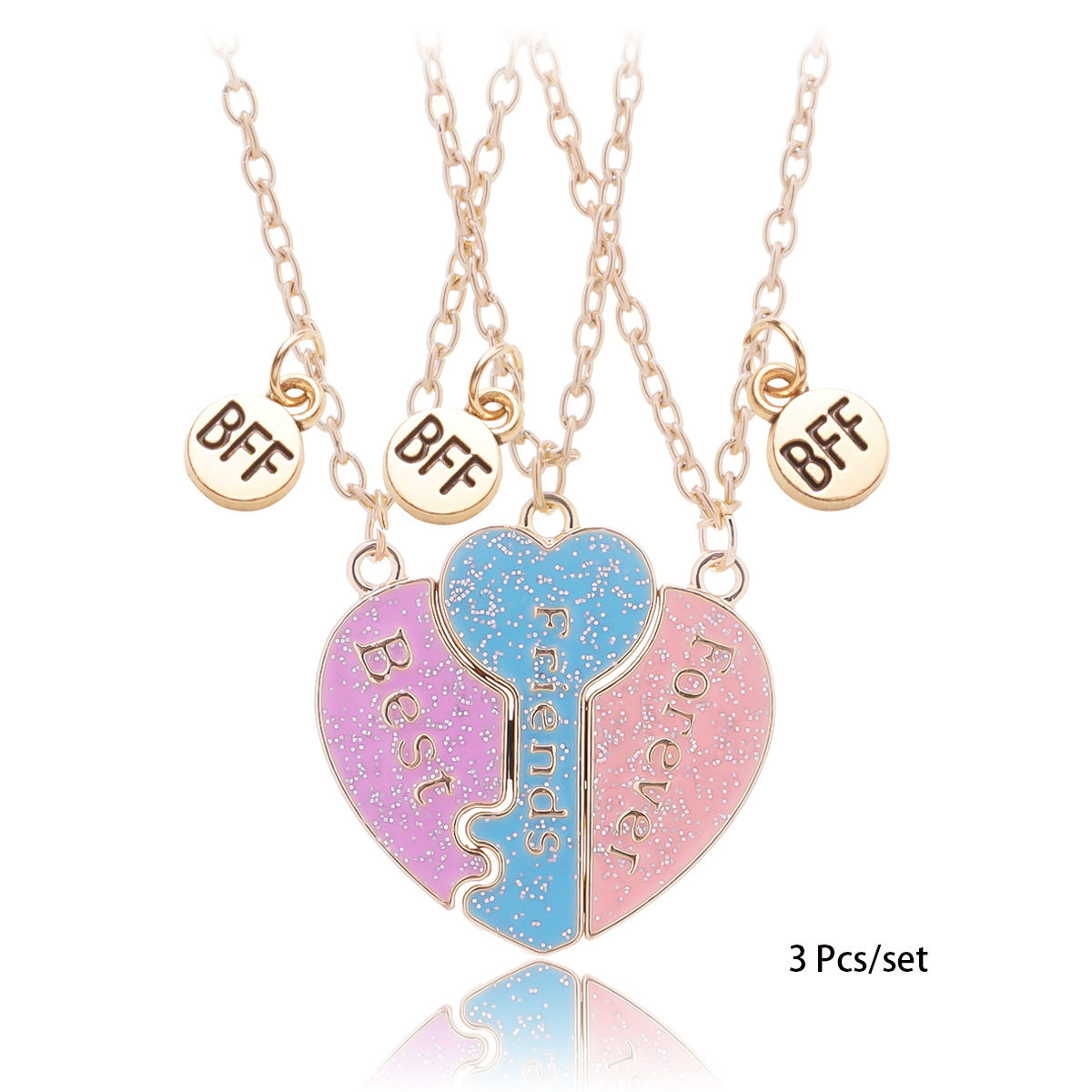 厂家供应儿童项链海豚滴油创意磁铁拼接爱心项链 拼接爱心礼物