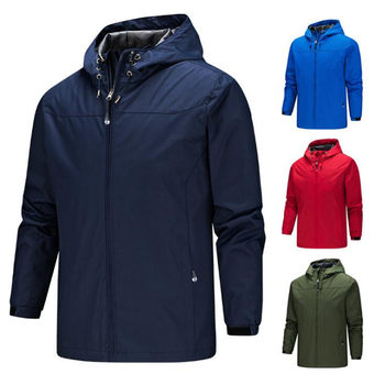 Outdoor Men's Spring and Autumn Thin Jackets, Windproof and Waterproof Workwear, Group Uniforms Available for Wholesale, Breathable and Quick-Drying